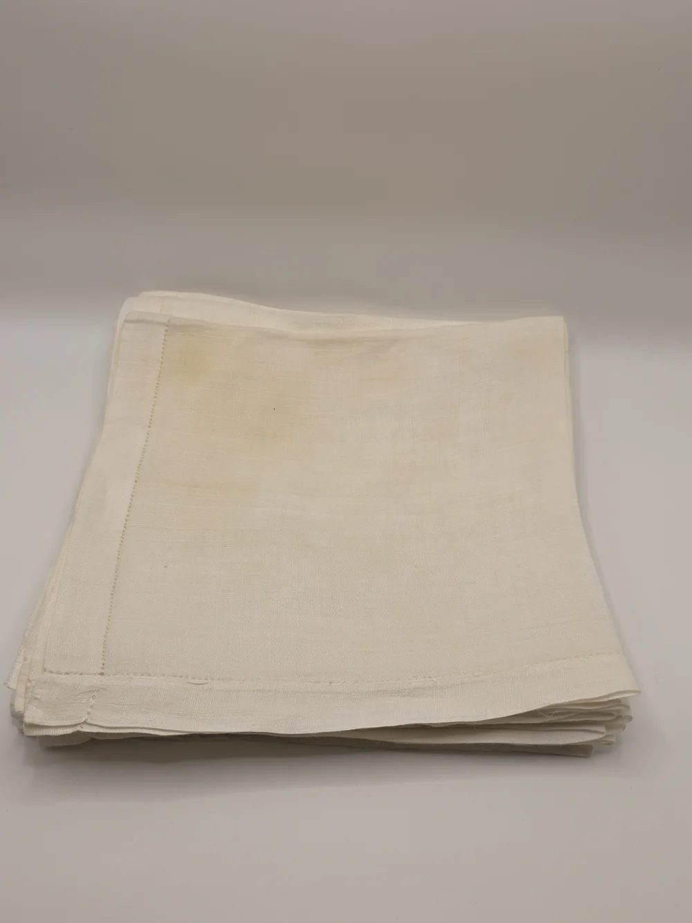White Linen Table Napkins Set Of 8
